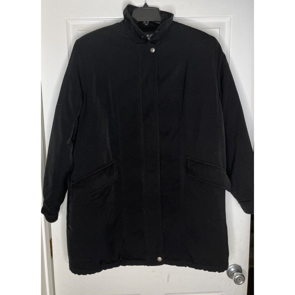 Bromley Sport Jacket Womens Large Black Down Feathers Insulated Coat READ